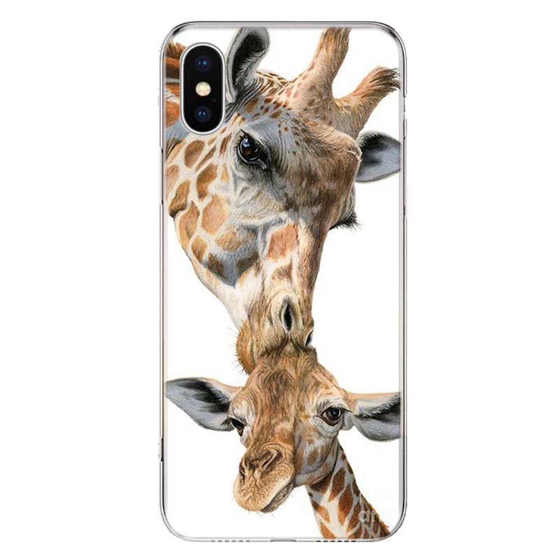 Søtt Tegneserie Giraff Dyr Deksel Telefondeksel For Apple iPhone 11 12 13 14 Pro 7 XR X XS Max 6 6S 8 Plus + Mini 5 SE Trykk Mykt