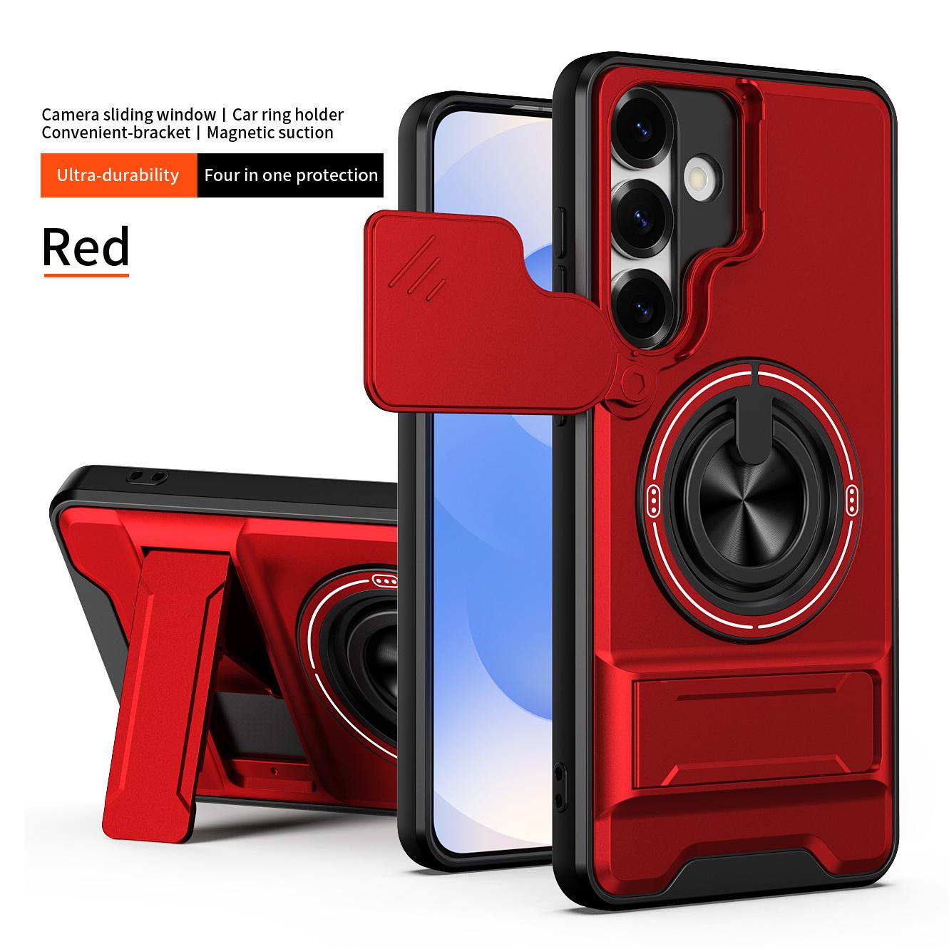 

Military Armor Camera Protector Phone Case For Samsung A56 A36 A26 A16 A37 A17 A55 A35 A15 For Magsafe Magnetic Fold Stand Cover Galaxy A17