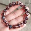 Natural Red Limonite Quartz Trendy Strand Bracelet Rare Stretch Yellow Phantom Round Beads Women Men Jewelry AAAAA