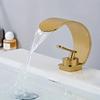 Luxury Brass Hot & Cold Waterfall Faucet for Bathroom Washbasins