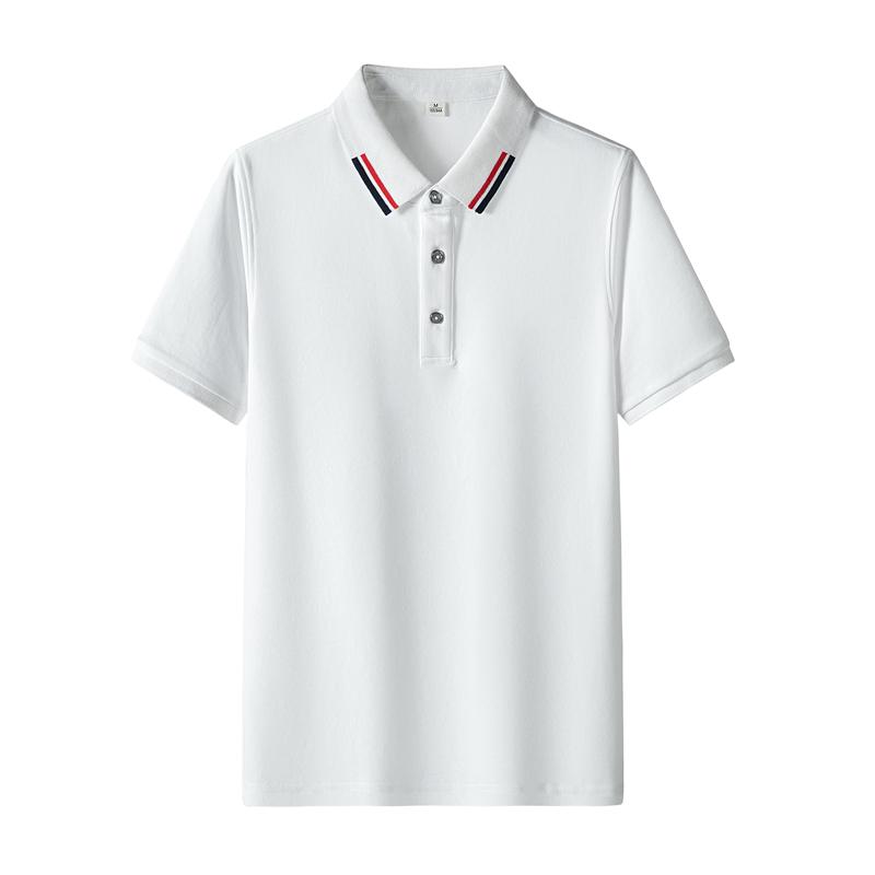 T-shirt da uomo a maniche corte tinta unita estiva Sottile Polo da uomo con colletto a revers da lavoro