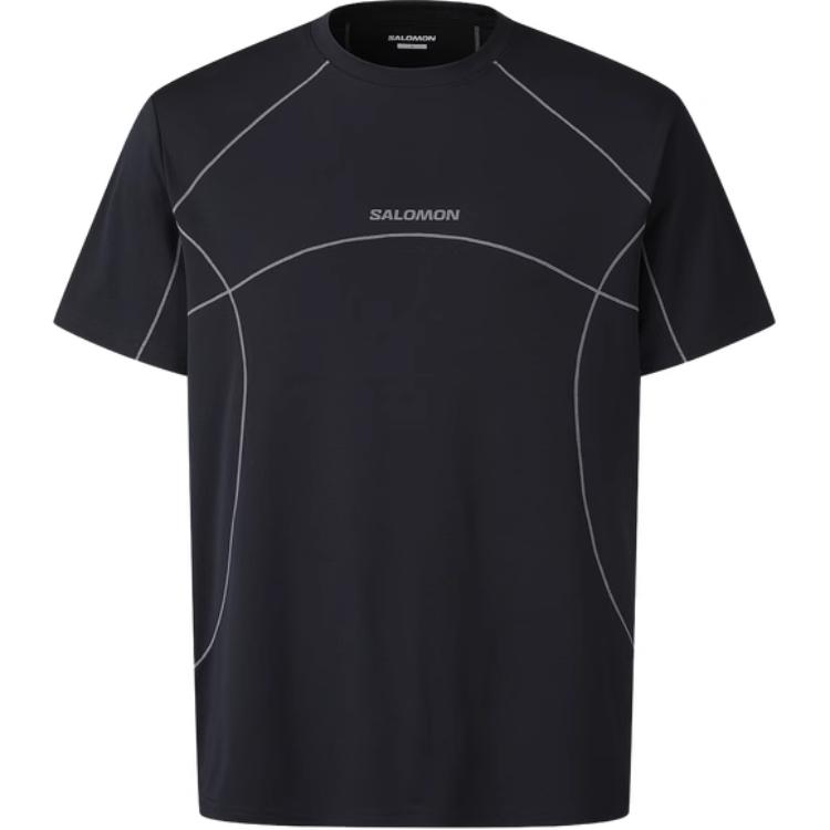 Salomon Radiant Ss Tee Outdoor Series Casual Comfortable Short Sleeve T-Shirt Men Tops Black C25567