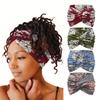 Extra Wide Elastic Knotted Criss-Cross Women's Yoga Headband with 3D Decoration