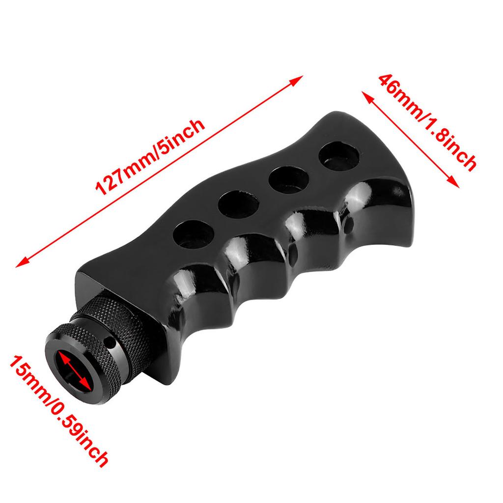 Universal Car Resin and Aluminum Alloy Manual Transmission Gear Shift Knob Handle Shifter Lever Black