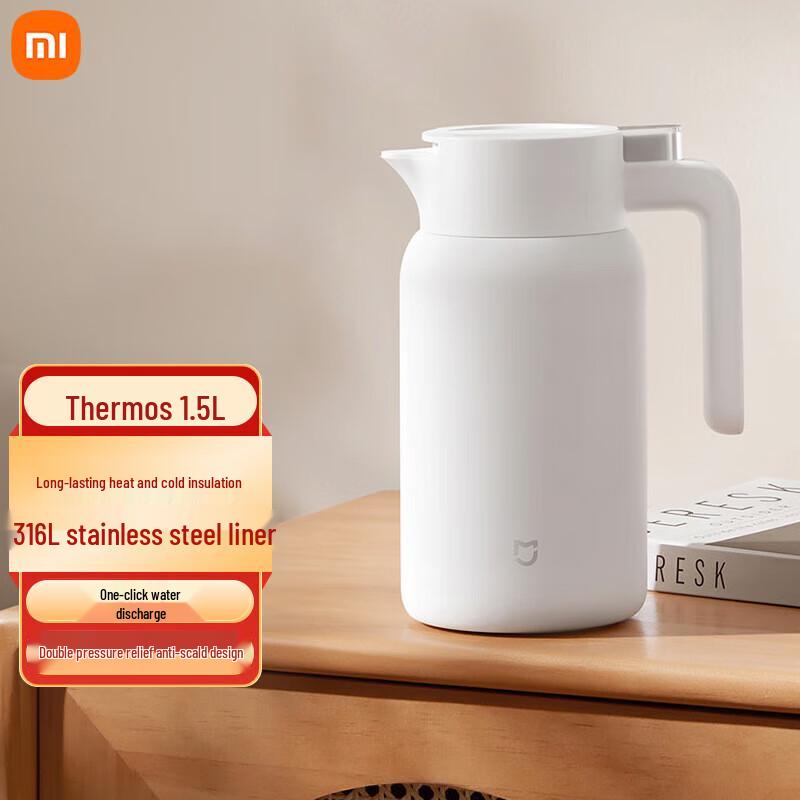 Xiaomi 1.5L 316L Stainless Steel Press-Type Insulated Thermos