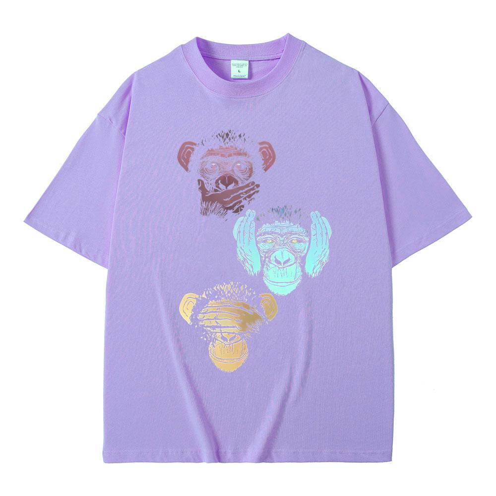 Funny Monkey Graphic Tshirts Men Women Casual Vintage Oversized Short Sleeve T Shirt Male Casual 100 Cotton Tshirt Streetwear