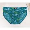 Ice Silk Men's Triangle Underwear Summer Breathable Summer Sexy Mid Waist Print Underwear
