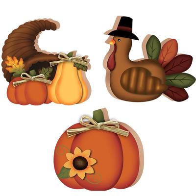 Thanksgiving Wooden Pumpkin Turkey Decoration Fall Harvest Rustic Standing Ornaments Decoration for