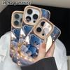 Phone Case: 2D Flat Lambskin Suitable for iPhone 18, 17, 16, 15, 14, 13 Pro, Crescent Blue Little Bear, Christmas and Halloween Gifts