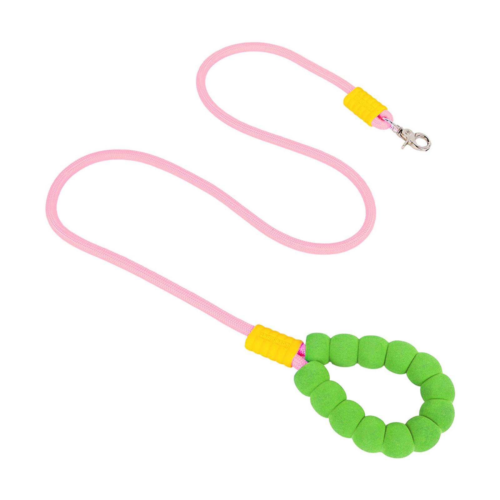 Dog Leash, Cloud Bubble Cotton Handle, Rotating Metal Buckle, Outdoor Dog Walking One Size розовый