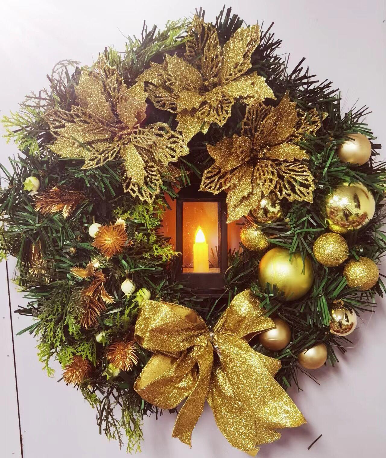 

Рождественская гирлянда 35 см, красное золото, рождественский венок для входной двери, золотое окно, стена, дверь, рождественские украшения 2023, орнамент