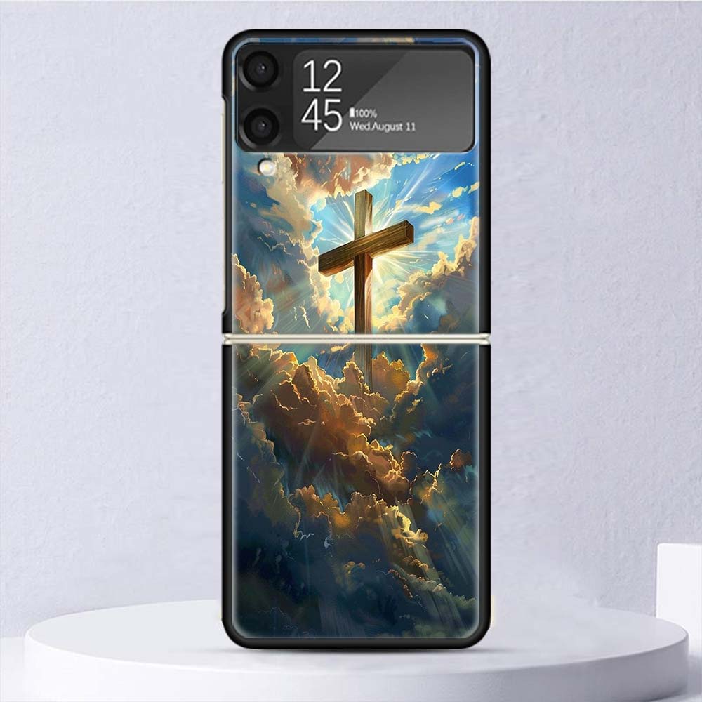 

Jesus Bible Shockproof Case For Samsung Galaxy Z Flip 7 6 5 4 3 5G Phone Cover Z Flip3 Flip4 Flip5 Flip6 Flip7 Shell Samsung Z Flip 4