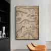 Classic Retro Mysterious Fossil Skeleton Dinosaur Art Poster Canvas Print Wall Art Pictures Living Room Bedroom Home Decoration