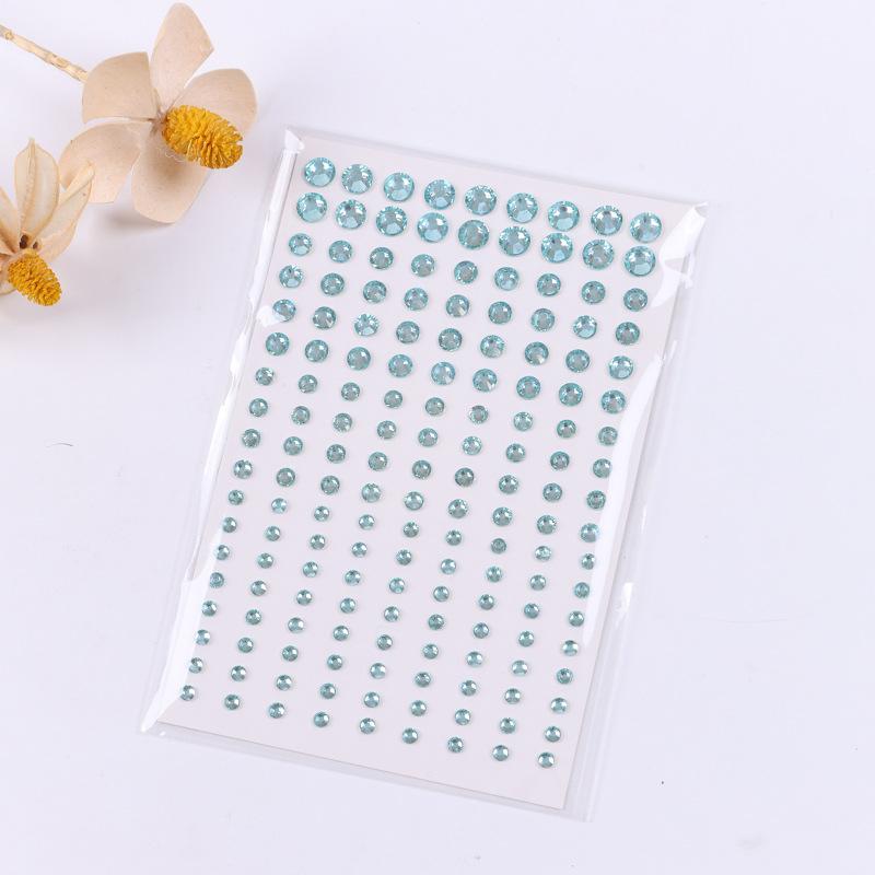 1 coală Autocolante de tatuaje de unică folosință Bijuterii pentru față 3D Zircon strălucitor DIY Ochi Fața Corp Strasuri Machiaj Decorare pentru petreceri