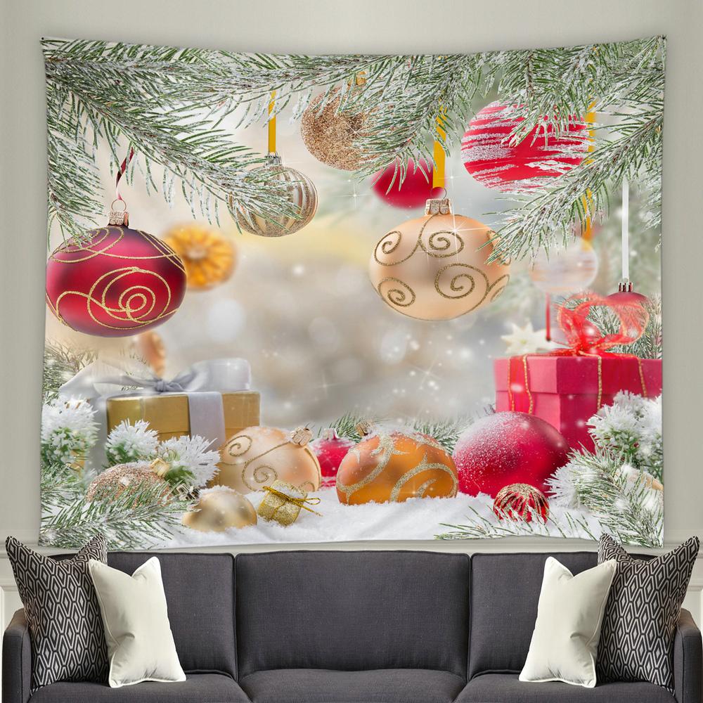 

С Рождеством Санта-Клаус украшения печатный гобелен дома гостиная спальня украшение стены фон ткань гобелен 100x75cm