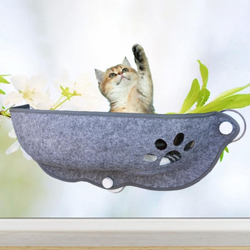 Cat Window Perch Pet Cat Bed Suction Cup Mounted Hammock Space Saving Cats Sleeping Bed Easy Fixed Kitten Hammock Bed