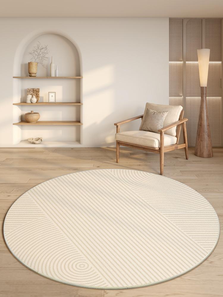 Modern Style Rugs for Bedroom Minimalist Living Room Decoration Round Anti-slip Carpet Soft Bedside Floor Mat Washable Study Rug