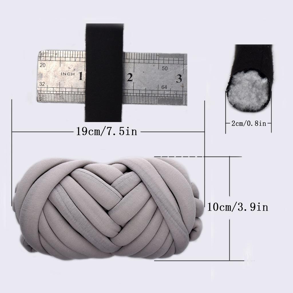 Set 6 bucăți Fir Chenille Gros - Super Gros Moale DIY Tricotat Croșetat Fir pentru Pături (1.5kg Total)  Faceți perne Giant Throws