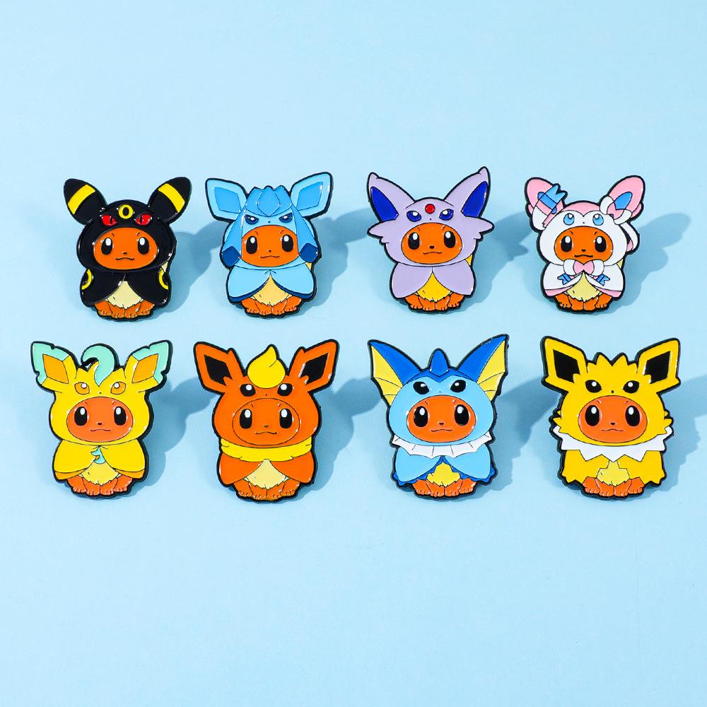 Japanese Anime Pokémon Metal Badge Pokémon Pokémon Pokémon Alloy Brooch