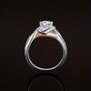 925 Sterling Silver Infinity Symbol Wedding Ring Round Cut Cubic Zirconia Women's Bridal Set