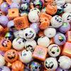 Acrylic UV Printed Beads, Round & Square, for Halloween Layered Tray Farmhouse Decor, DIY Crafts, Ghost Party Decorations