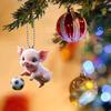 Acrylic Stylish Flat Pig Football Car Accessory For Decorative Auto Enhancements