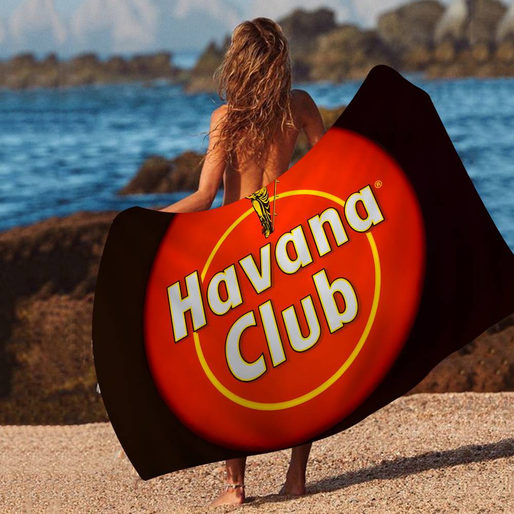H-Havana-Club Tropical-Rum Anime Beach Swimming Towel Soft Absorbent Washcloth Children's Gifts for Kids Travel Camping Gym