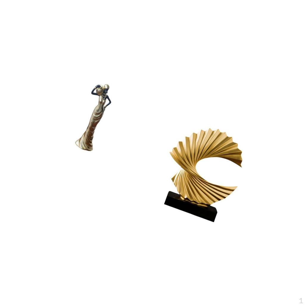 African Tribal Lady Sculpture Ornament Abstract Design Vintage Resin Figurine for Bedroom Desk