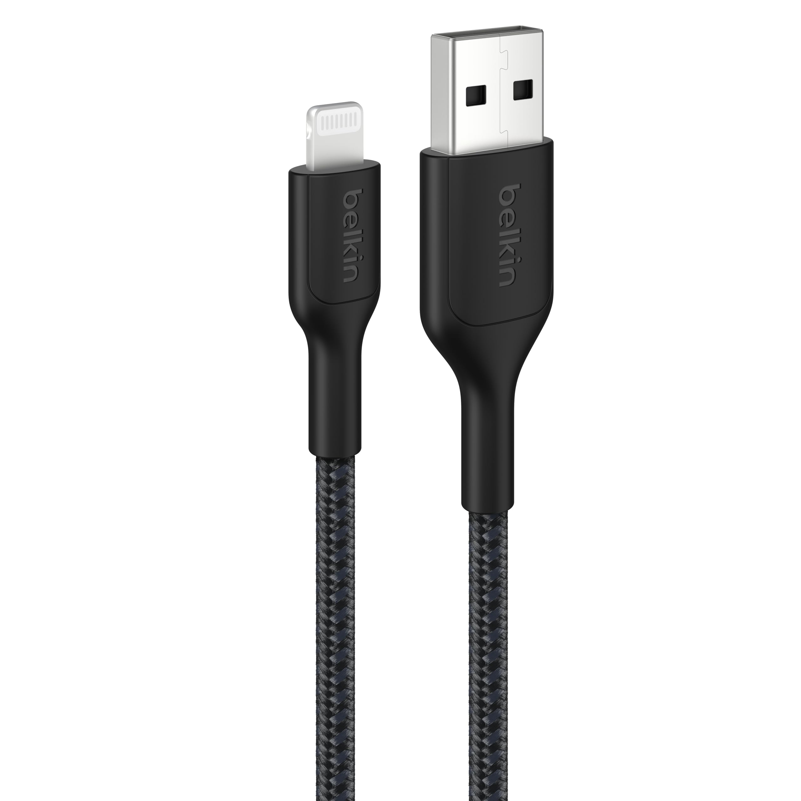 

Belkin to Lightning Braided PCR CAA020fq0MBK USB-A Cable, 0.15m, Black,