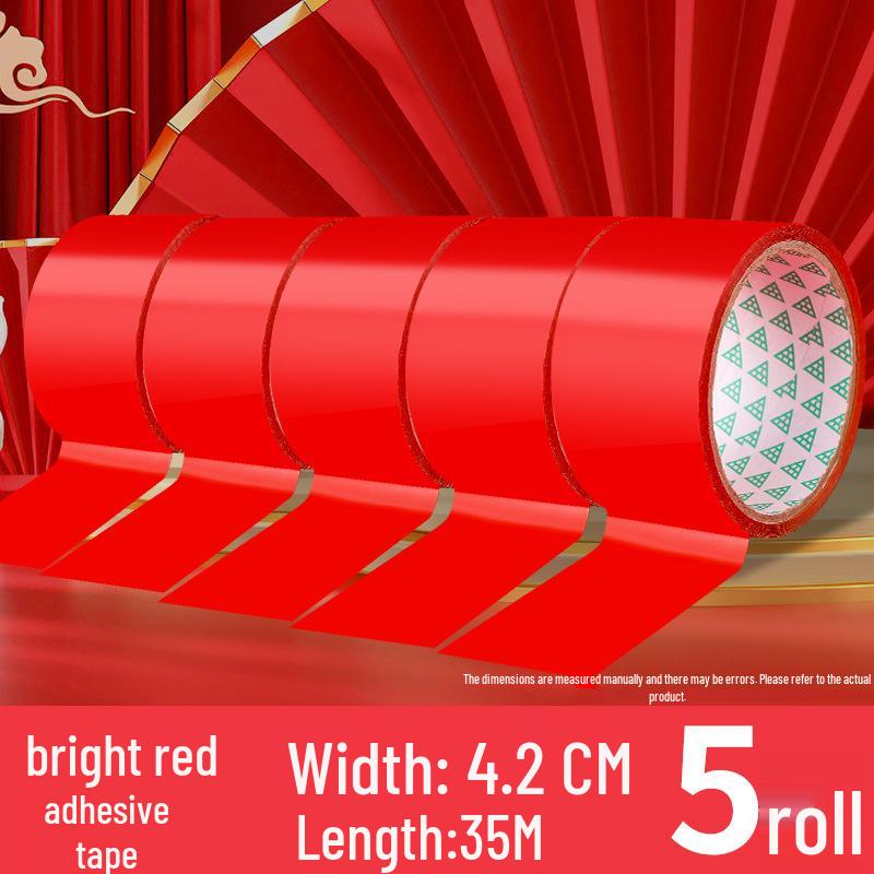 Red Double Happiness Wedding Theme Adhesive Tape for Festive Decoration