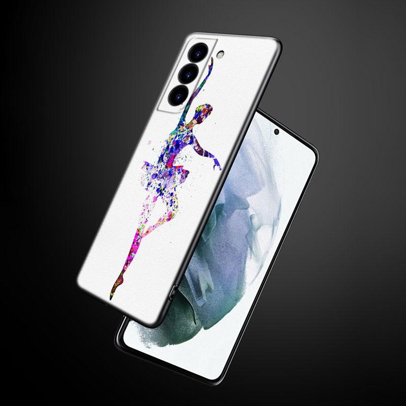 Ballet Dancer Phone Case For Samsung Galaxy S22 Pro S21 S20 Ultra FE S10 Lite 5G S10E S9 S8 Plus Soft TPU Black Cover