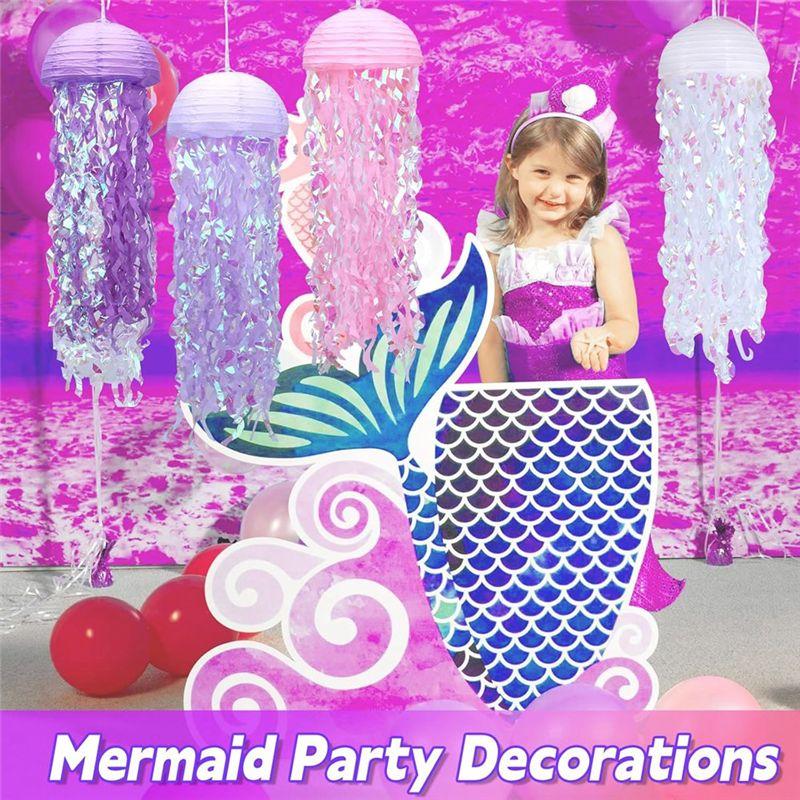 Paper Lanterns Set, 8Pcs Jellyfish Decorations For Under The Sea Partys Decorations Supplies, Jellyfish Lanterns
