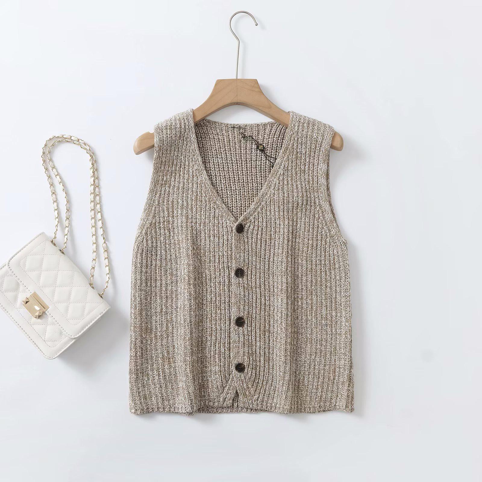 

Spring Women s Fashion V-Neck Knit Vest M