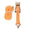 1 Set Tie Down Strap Orange Color Carbon Steel and Nylon 2500KG Working Tension Heavy Duty Ratchet