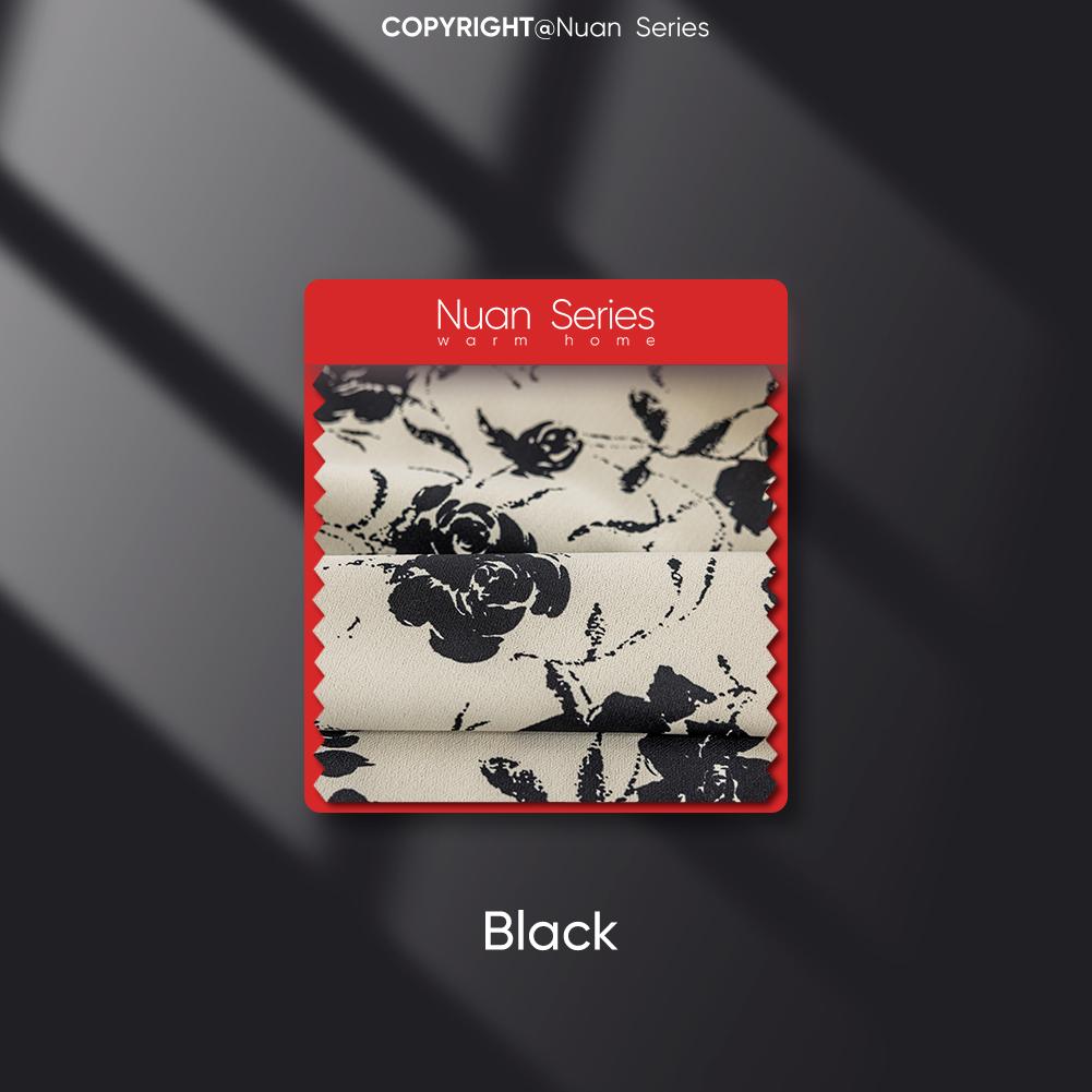 1 Stück, 70–80 % Verdunkelung, romantischer französischer Rosendruck, gerüschte, bequeme Vorhänge für Schlafzimmer, Wohnzimmer, Heimdekoration, Nuan-Serie