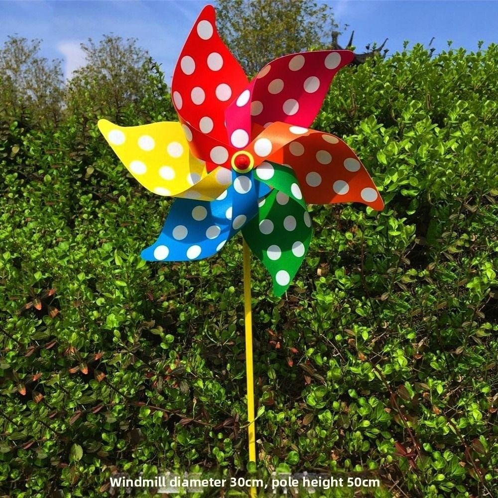 2pcs PVC Six Leaf Pinwheel Windmill 30cm Wind Windmill Wind Spinner  Garden Yard Party Decoration