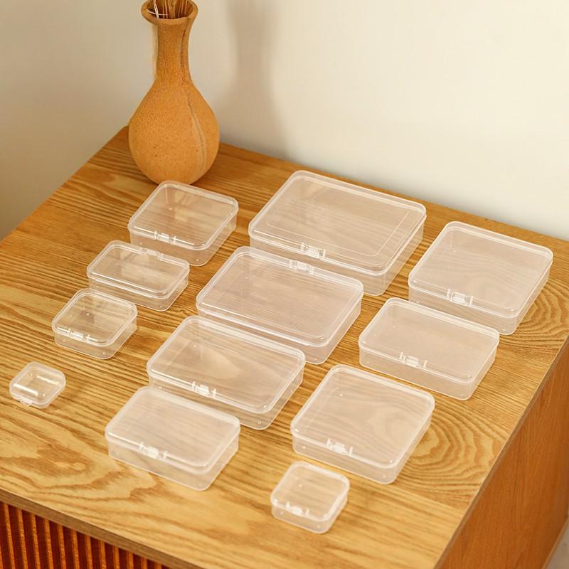 Small Pp Square Transparent Gooka Diy Stationery Plastic Packaging Box Manicure Fishing Gear Storage Box Electronic Accessories Box