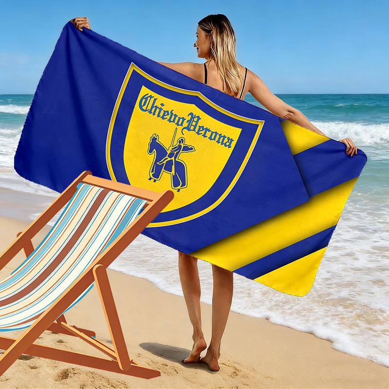 Hellas Verona FC Print Strandtuch, Großes Weiches Schnelltrocknendes Handtuch für Strand Camping Schwimmen