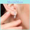 Copper Material Women's Fashionable Geometric Ear Studs With Gold-plated Inlaid Gems A Perfect Accessory
