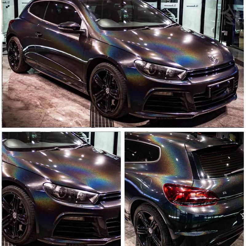 Gloss Black Car & Motorcycle Wrap - Crystal Piano Finish