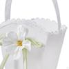 Flower Basket for Wedding with Handle And Ribbons, Gift Girl Bridesmaid