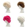 Plush Faux Fur Fisherman Hat Solid Color Thickened  Furry Stylish Winter Warm