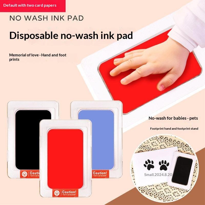 Baby Handprint Footprint Ink Pads Safe Food-Grade Pet Paw Print Tool for Baby First Birthday Souvenir Gifts
