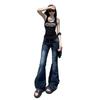 Spicy Girl Retro Flare Jeans: Women's Stretch Slimming Bell-Bottoms