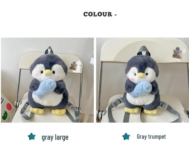 Adorable Cartoon Penguin Plush Backpack for Kids