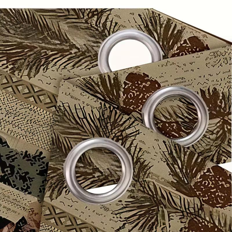 2 Pcs Forest Bear print curtains,suitable for bedroom,living room kitchen decoration,home decoration,window decoration