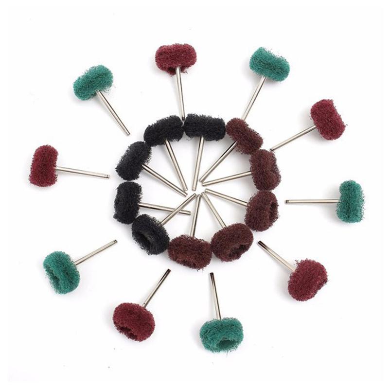 10 Stück Mini-Bohrer Schleifbürste Nylon Polierrad mit 3 mm Schaft