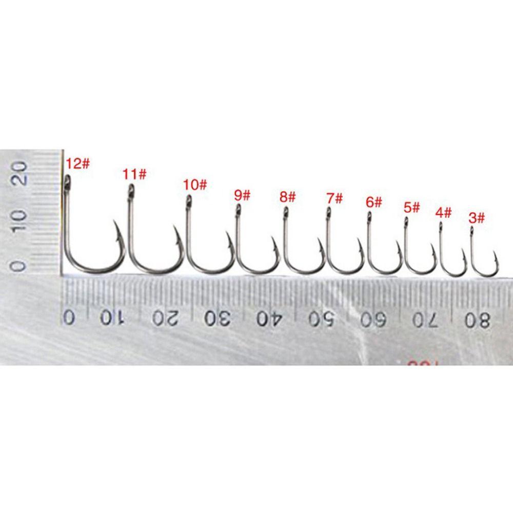 1000Pcs Carbon Steel Fishing Fixed Hooks Durable Barbed Fishing Hooks  Sea Tackle Accessories