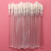 50-Pack Disposable Lip Brushes - Portable Solid Lipstick, Lip Gloss, and Makeup Cleaning Swabs