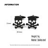 Pirate skull gold-plated cufflinks, French shirt cuff accessories, black stainless steel suit, formal match